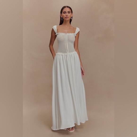 Meshki White Midi Dress - Picture 3 of 6